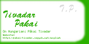 tivadar pakai business card